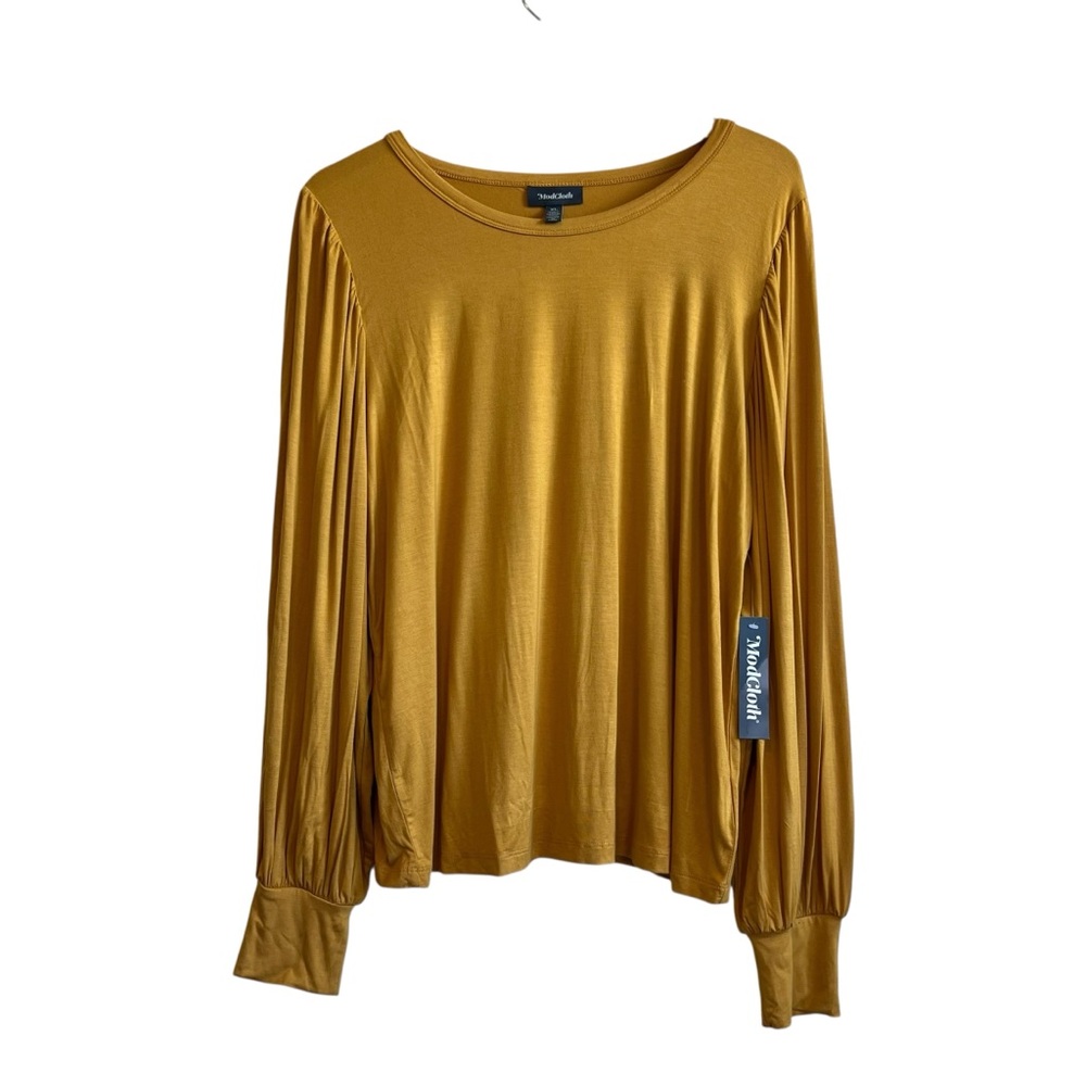 Modcloth NEW Gold Oversized XL Long Sleeve Blouse